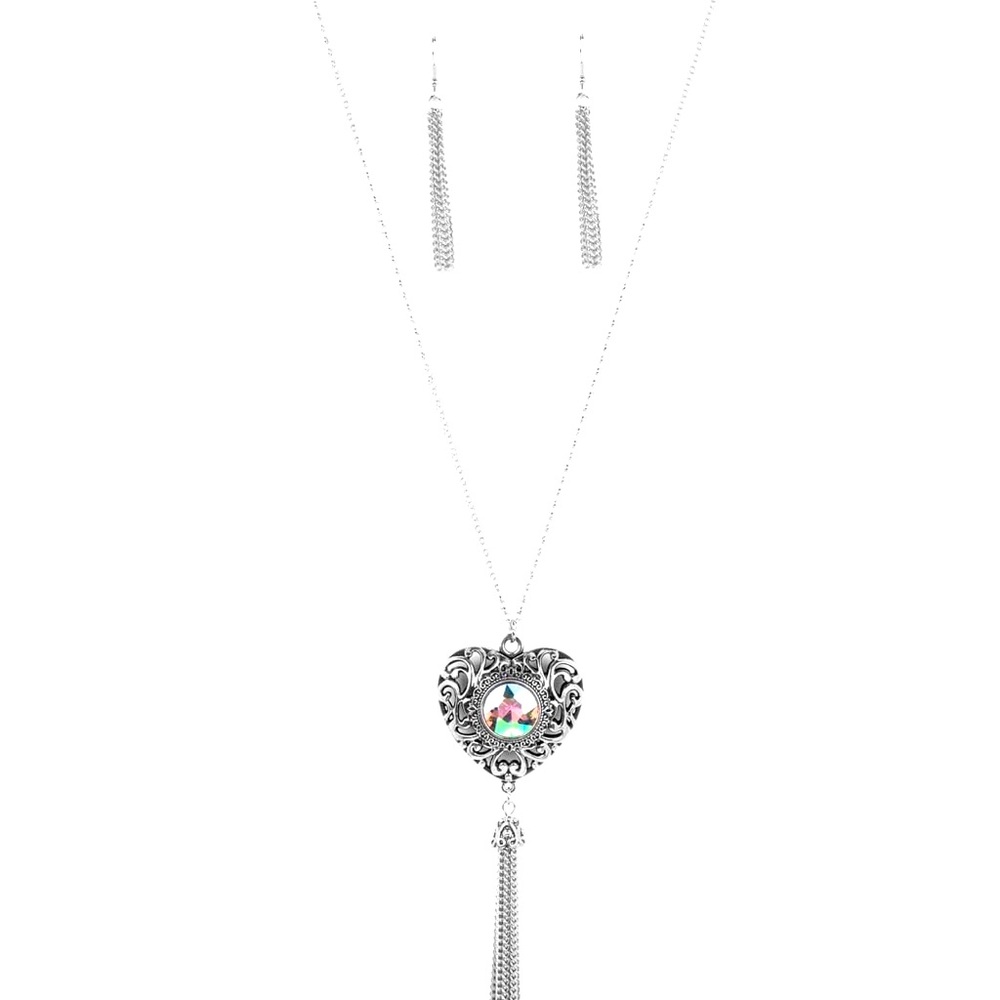 Prismatic Iridescent Heart Necklace